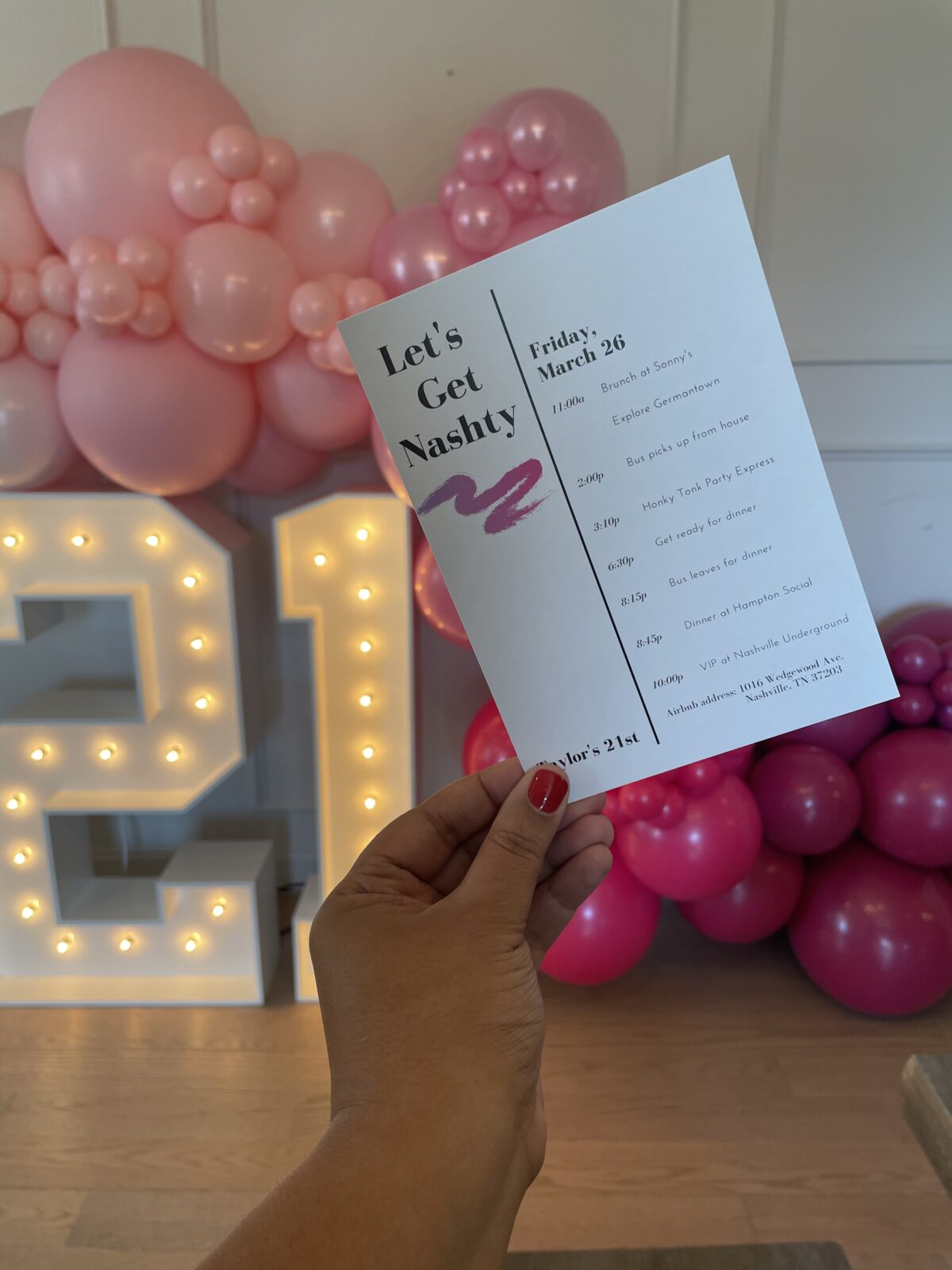 How to make Your 21st Birthday in Nashville socialbliss